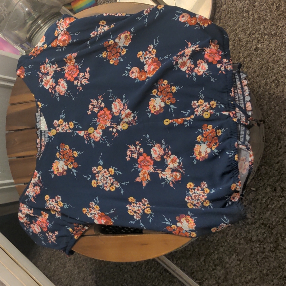 Flower off the shoulder blouse